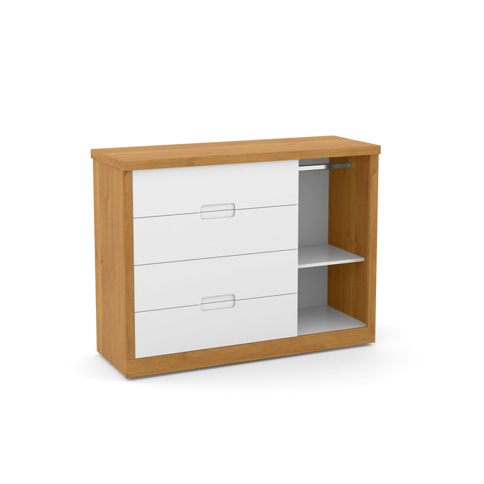 TUTTO CHEST OF DRAWERS, 1 DOOR WHITE/FREIJO MATI
