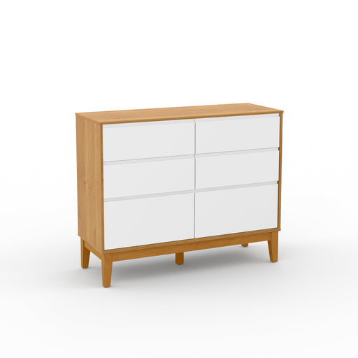 NATURE CLEAN CHEST OF DRAWERS WHITE/FREIJO/ECO WOOD MATI