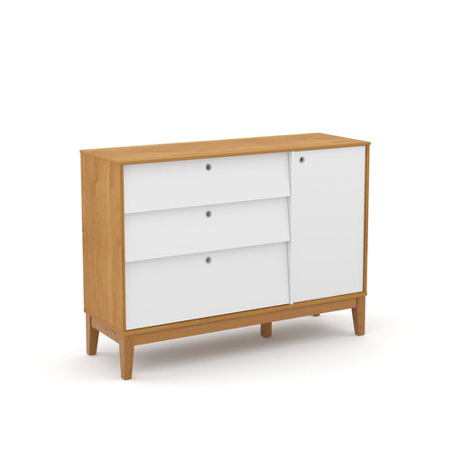 UNIQUE CHEST OF DRAWERS WHITE/FREIJO/ECO WOOD MATI
