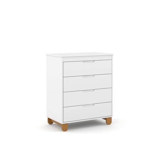 ZUPY CLEAN CHEST OF DRAWERS WHITE/ECO WOOD MATI