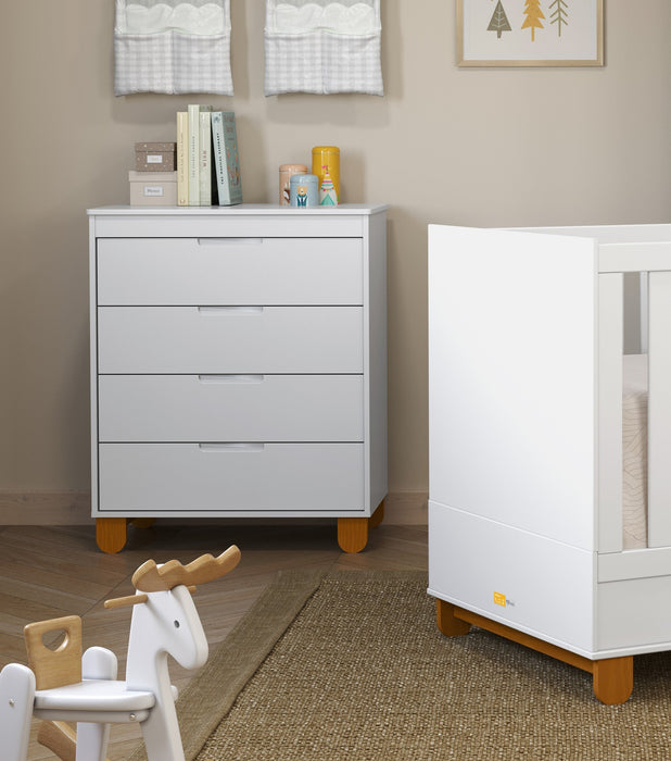 ZUPY CLEAN CHEST OF DRAWERS WHITE/ECO WOOD MATI
