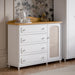 PROVENCE CHEST OF DRAWERS, RATTAN DOOR WHITE/FREIJO MATI