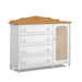 PROVENCE CHEST OF DRAWERS, RATTAN DOOR WHITE/FREIJO MATI