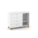 ZUPY CHEST OF DRAWERS, 1 DOOR WHITE/ECO WOOD MATI