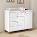 ZUPY CHEST OF DRAWERS, 1 DOOR WHITE/ECO WOOD MATI