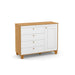 ZUPY CHEST OF DRAWERS, 1 DOOR WHITE/FREIJO/ECO WOOD MATI
