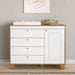 ZUPY CHEST OF DRAWERS, 1 DOOR WHITE/FREIJO/ECO WOOD MATI
