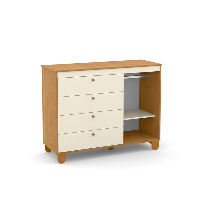ZUPY CHEST OF DRAWERS, 1 DOOR OFF WHITE/FREIJO/ECO WOOD MATI