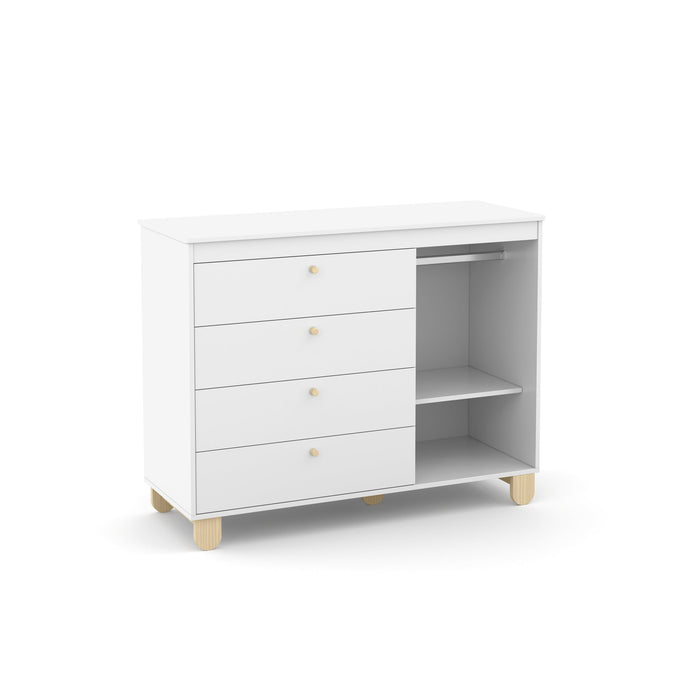ZUPY CHEST OF DRAWERS, 1 DOOR WHITE/NATURAL MATI