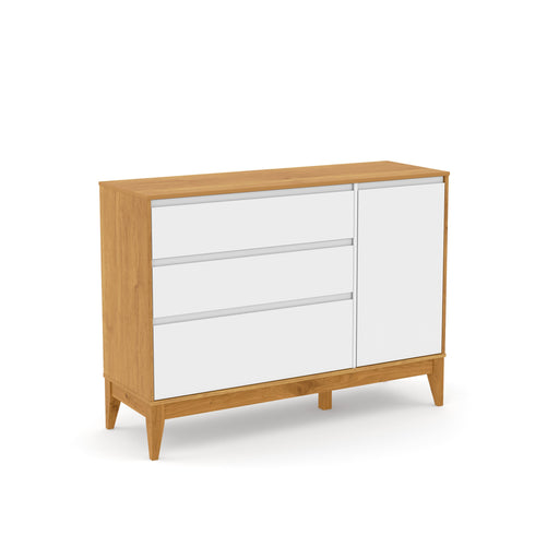 NATURE CLEAN CHEST OF DRAWERS, 1 DOOR WHITE/FREIJO/ECO WOOD MATI