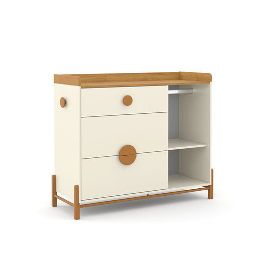 TESS CHEST OF DRAWERS, 1 DOOR OFF WHITE/FREIJO/ECO WOOD MATI