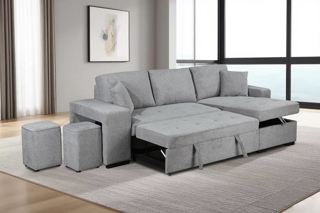 FLORENCE SLEEPER SOFA LIGHT GREY CARA