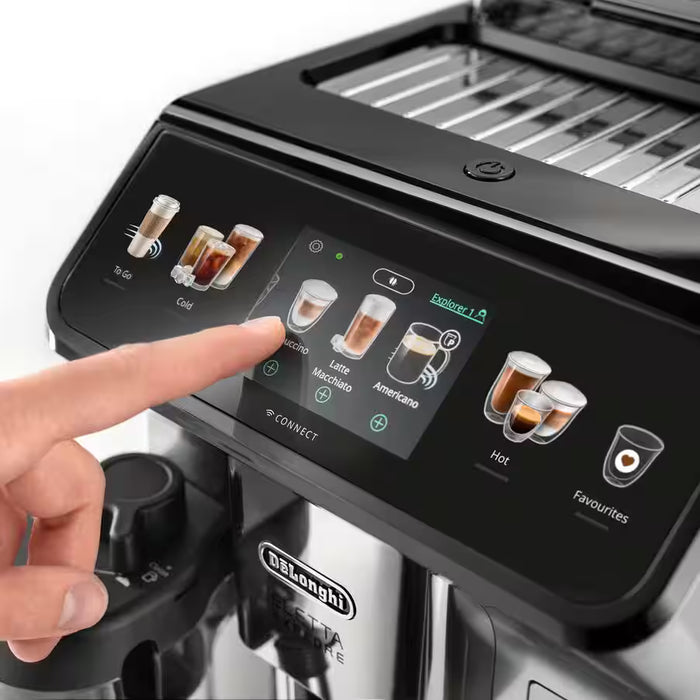 DeLonghi coffee machine touch display control panel