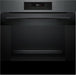 Bosch 60cm built in oven black stainless steel front view