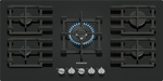 SIEMENS IQ500 90CM 5BRN GAS ON GLASS HOB BLACK SIEM