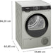 SIEMENS IQ300 9KG CONDENSER DRYER SILVER INOX BSH HOME APPLIANCES