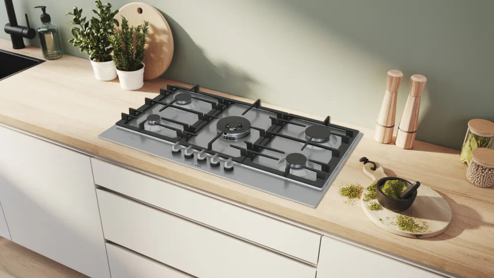 BOSCH 90CM GAS HOB SERIE 8 STAINLESS STEEL BOSC