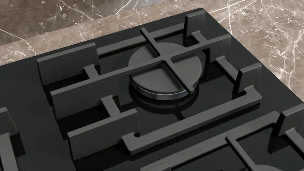 SIEMENS IQ500 90CM 5BRN GAS ON GLASS HOB BLACK SIEM