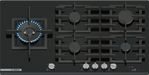 BOSCH 90CM 5BRN GAS HOB SERIES 8 BLACK GLASS BOSC