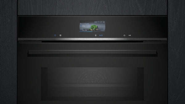 SIEMENS IQ700 45L BUILT-IN COMPACT MICROWAVE BLACK BSH HOME APPLIANCES