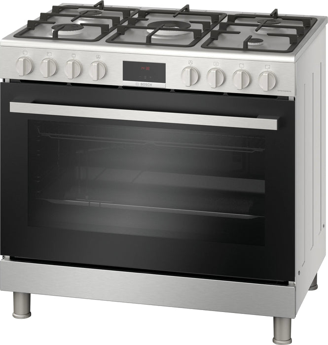 BOSCH 90CM SERIES 6 FULL GAS COOKER STAINLESS STEEL BOSC