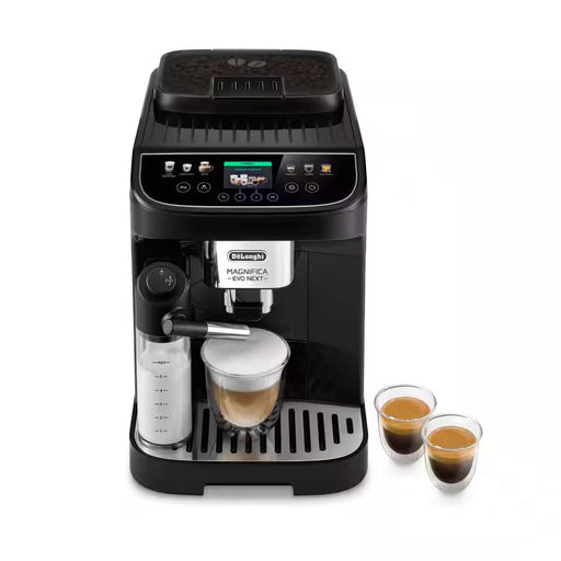 DeLonghi Magnifica Evo coffee machine with milk frother