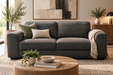 2DIV FRANKLIN COUCH - MALAGA CHARCOAL FABRIC EART