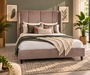2PCE KING STOCKHOLM UPHOLSTERED BED FABRIC E/L FOUR