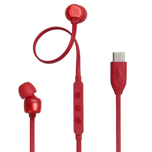 JBL TUNE 310C USB TYPE-C IN-EAR HEADPHONE RED NAMIBIA AUDIO MECCA CC