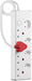 SWITCHED 8 WAY MEDIUM SURGE 0.5M MULTIPLUG WHITE SWIT