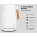 BODEN STARK ANSON COLLECTION 1.7L 2000W SS KETTLE- WHITE