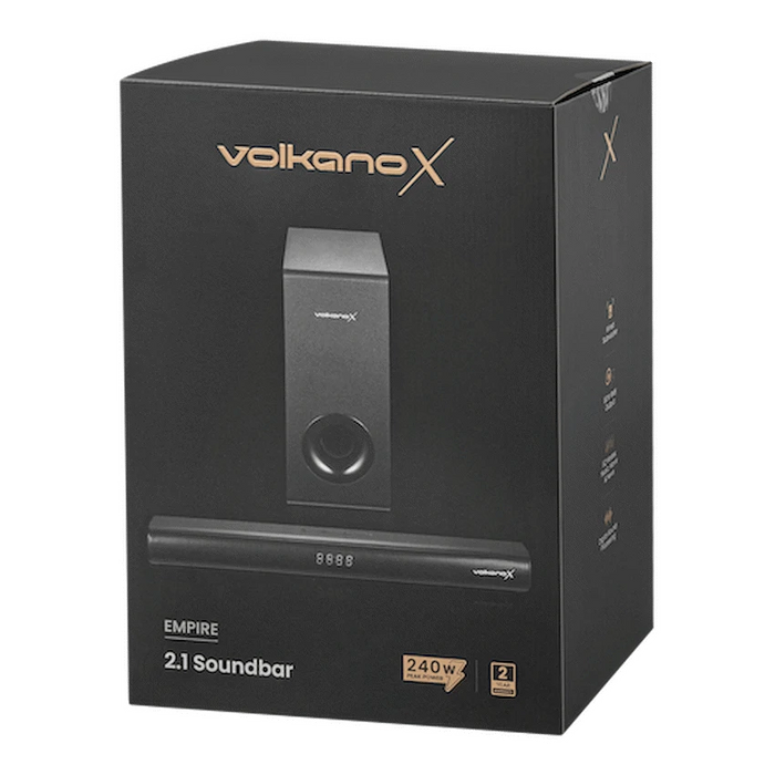 VOLKANOX EMPIRE 2.1 SOUNDBAR WITH WIRELESS SUB-WOOFER VOLK