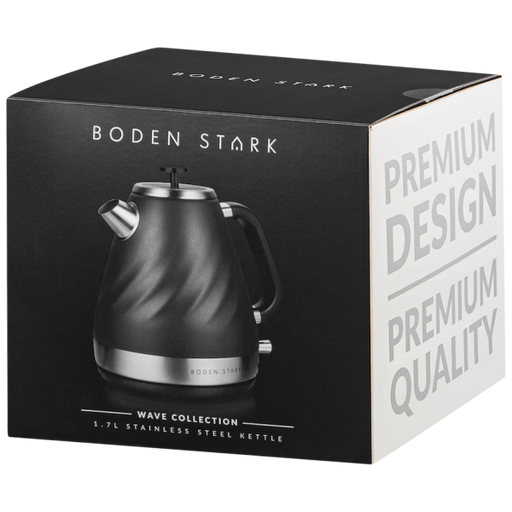 BODEN STARK 1.7L STAINLESS STEEL KETTLE - CHARCOAL