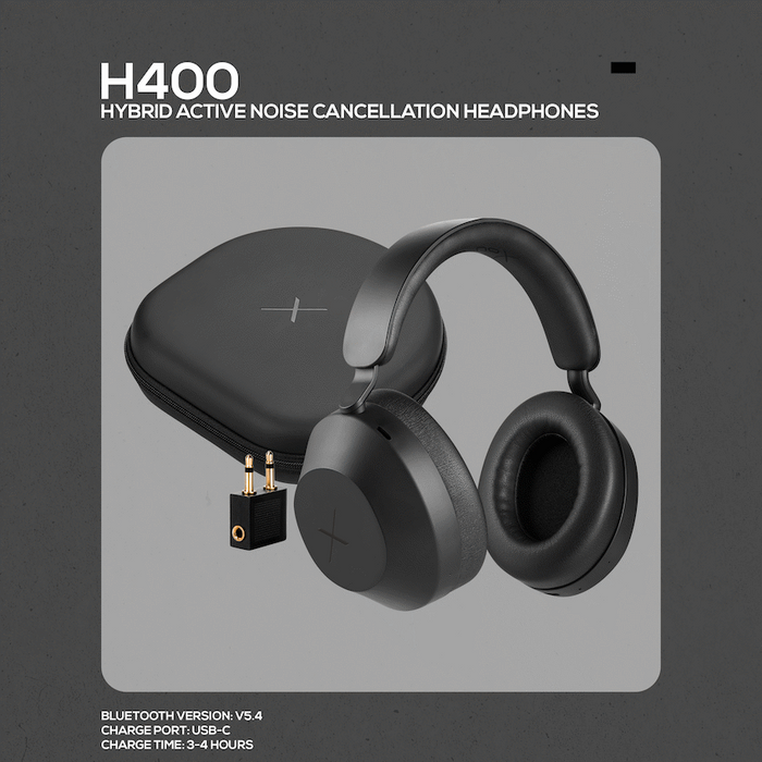 VOLKANOX H400 HYBRID ANC HEADPHONES - BLACK VOLK