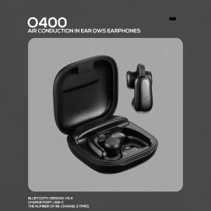 VOLKANOX O400 AIR CONDUCTION IN-EAR OWS EARPHONES - BLACK VOLK