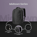 VOLKANO MIDTOWN 15.6" LAPTOP BACKPACK - BLACK VOLK