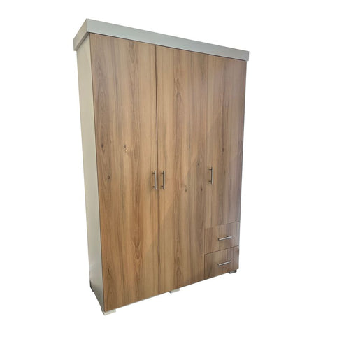 DUKE 3 DOOR 2 DRAWER WARDROBE WHITE AND SAHARA ETVA