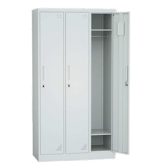 3-DOOR INNER HANDLE LOCKER CABINET (LIGHT GREY) 
