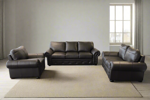 3PCE STELLENBOSCH 3/2/1 - CAPE OXFORD LEATHER FOUR CORNERS LOUNGE