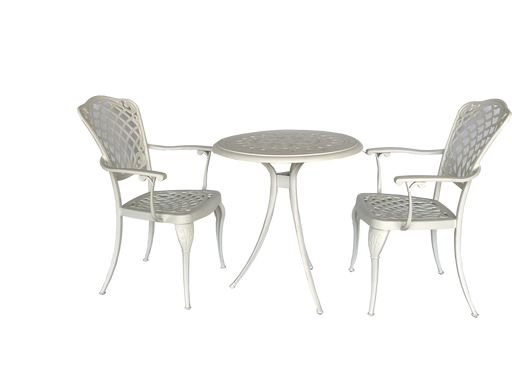 3PCE BASWICK PATIO SUITE ROUND WHITE REGE