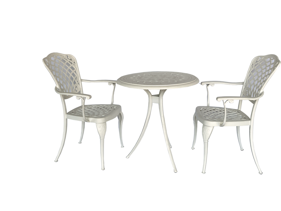 3PCE BASWICK PATIO SUITE ROUND WHITE REGE