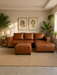 3PCE KELEKA DAYBED WITH OTTOMAN FULL LEATHER LOCA