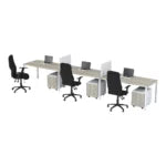 3-WAY SIDE BY SIDE CLUSTER - A-FRAME (1350X800MM) MONUMENT O DESK