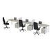 3-WAY SIDE BY SIDE CLUSTER - A-FRAME (1350X800MM) MONUMENT O DESK