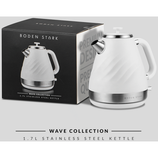 BODEN STARK 1.7L STAINLESS STEEL KETTLE - WHITE