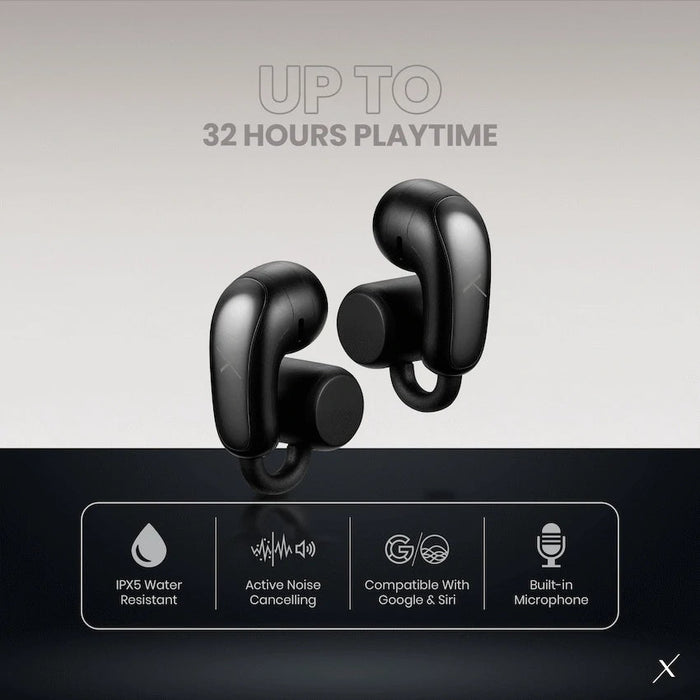 VOLKANOX O400 AIR CONDUCTION IN-EAR OWS EARPHONES - BLACK VOLK