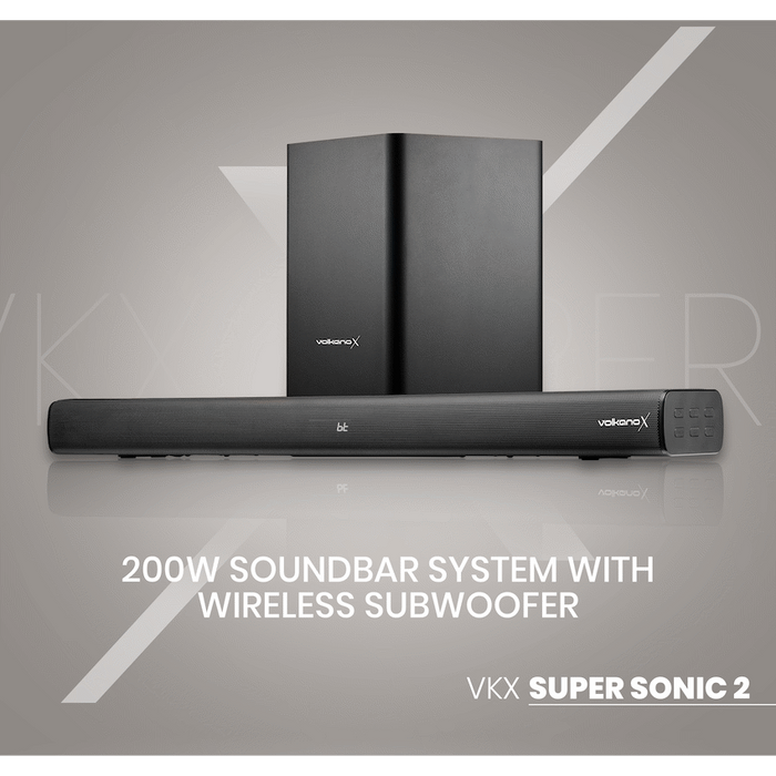 VOLKANOX SUPERSONIC 2 SERIES 2.1 200W SOUNDBAR SYSTEM WITH W VOLK
