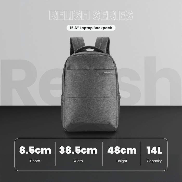 VOLKANO RELISH 15.6″ LAPTOP BACKPACK - BLACK VOLK