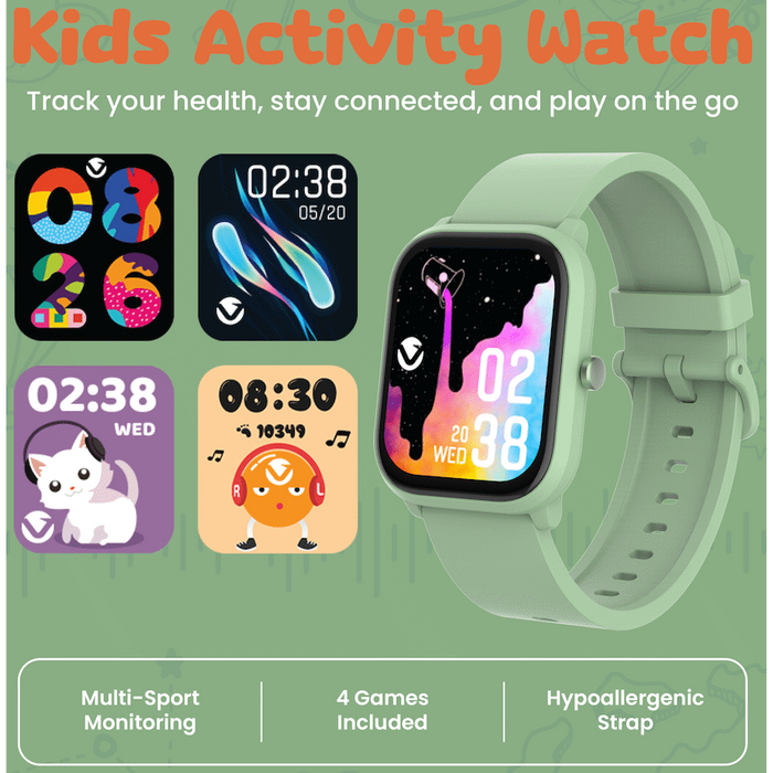 VOLKANO VIVO SERIES KIDS SMARTWATCH - SAGE GREEN VOLK
