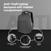 VOLKANO SMART DEUX LAPTOP BACKPACK - BLACK/CHARCOAL VOLK